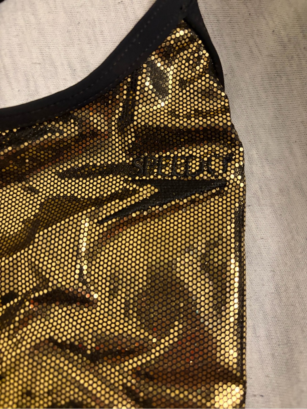 Shiny Gold High-Cut One-Piece Speedo